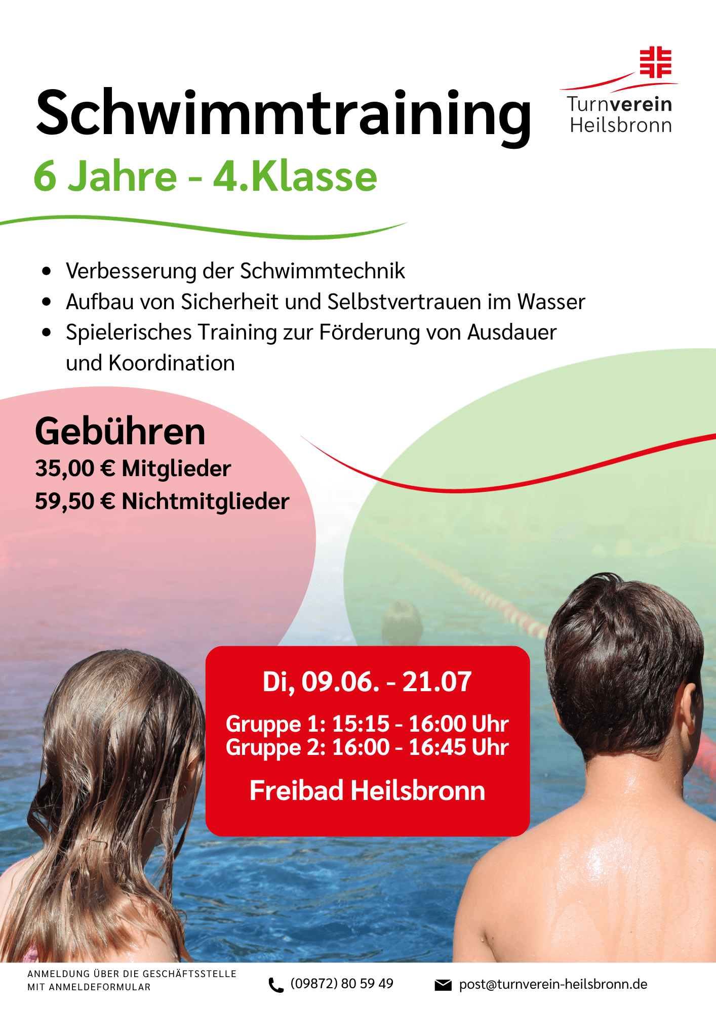 Schwimmtraining 2026 - jetzt anmelden